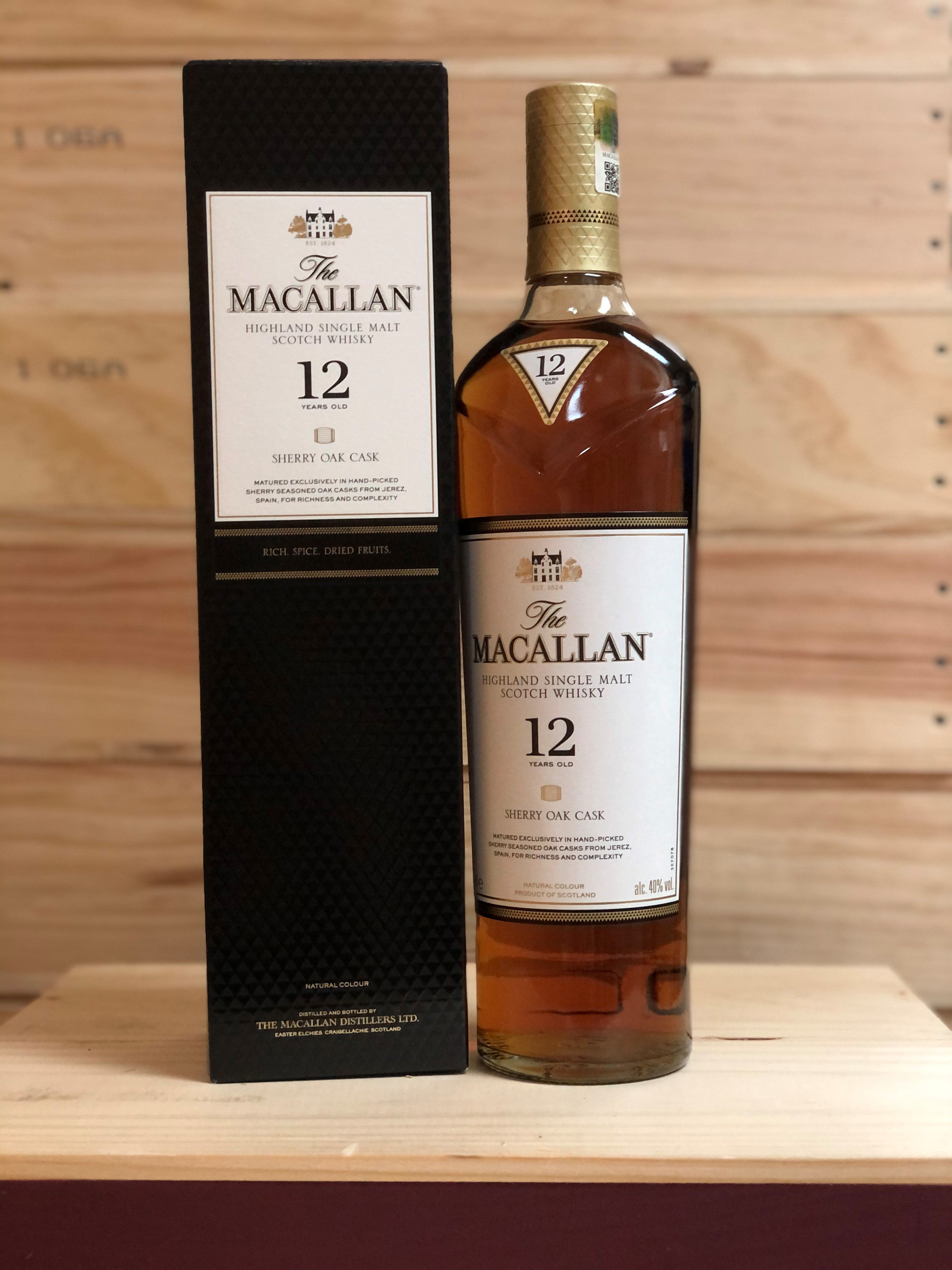 Macallan 12 years Sherry Oak Single Malt Whisky – Great Ocean