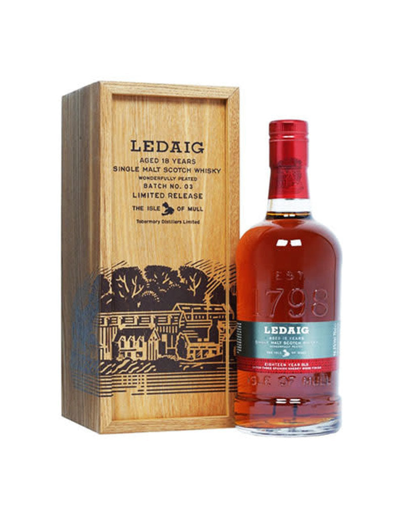 Ledaig 18 Year Old Single Malt Scotch Whisky Isle of Mull, Scotland